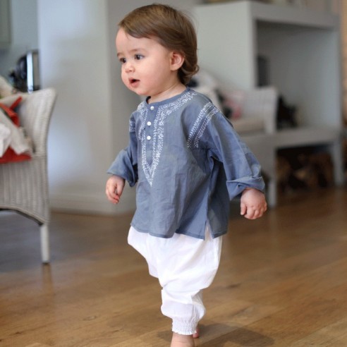 Tunique d'été brodée pour bébé - TUNIQUES - Tortue de Mer