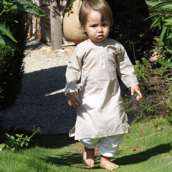 Tunique longue brodée pour bébé - TUNIQUES - Tortue de Mer