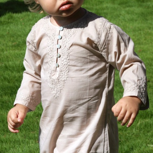 Tunique longue brodée pour bébé - TUNIQUES - Tortue de Mer