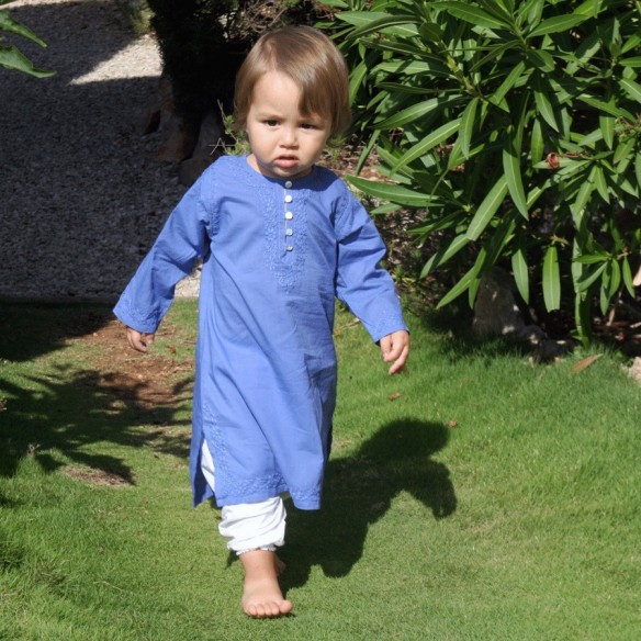 Tunique longue brodée pour bébé - TUNIQUES - Tortue de Mer