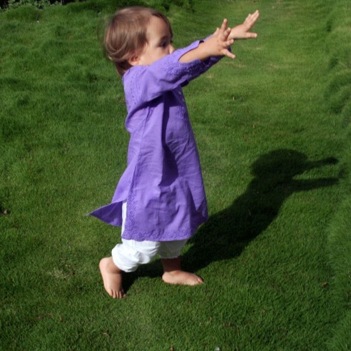 Tunique longue brodée pour bébé - TUNIQUES - Tortue de Mer