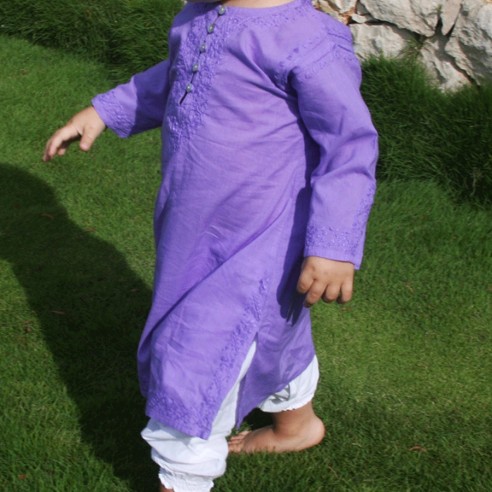 Tunique longue brodée pour bébé - TUNIQUES - Tortue de Mer