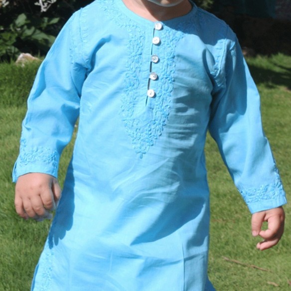 Tunique longue brodée pour bébé - TUNIQUES - Tortue de Mer