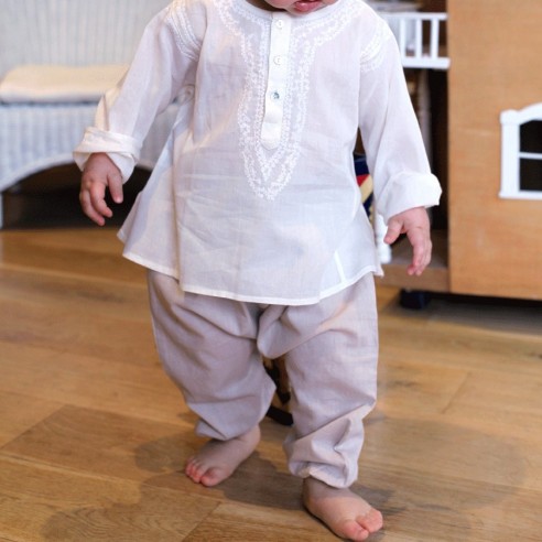 Sarouel en voile de coton pour bébé - SAROUELS ET PANTALONS - Tortue de Mer