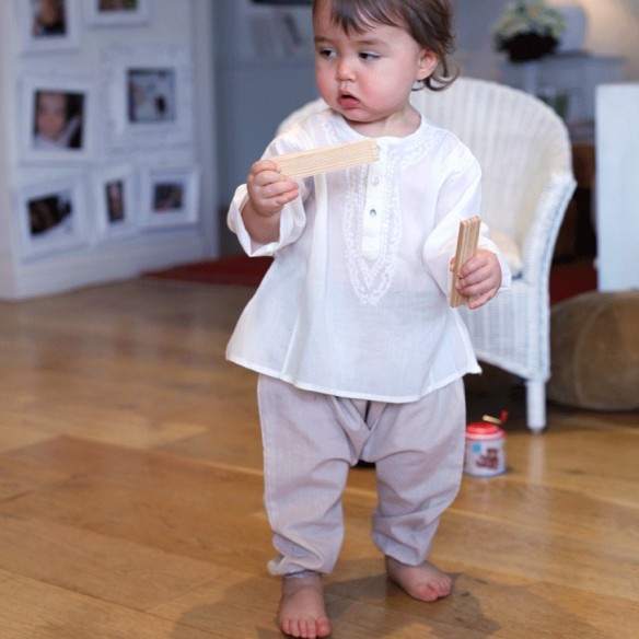 Sarouel en voile de coton pour bébé - SAROUELS ET PANTALONS - Tortue de Mer