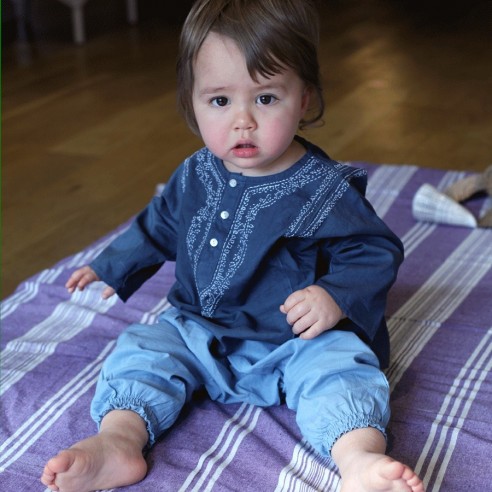 Sarouel en voile de coton pour bébé - SAROUELS ET PANTALONS - Tortue de Mer