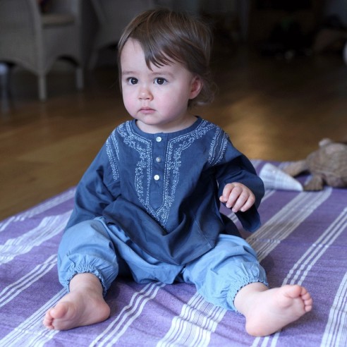 Sarouel en voile de coton pour bébé - SAROUELS ET PANTALONS - Tortue de Mer
