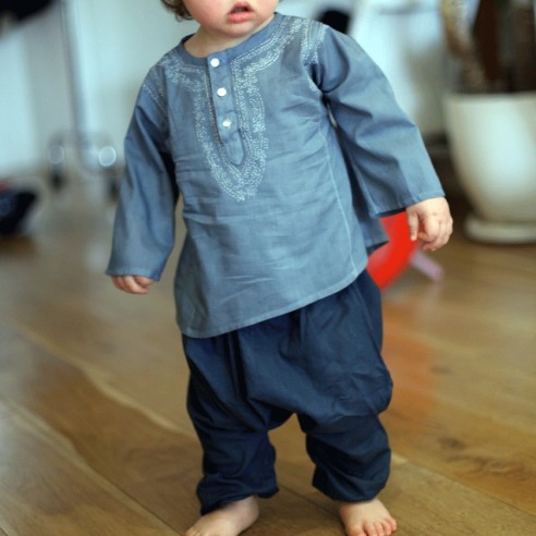 Sarouel en voile de coton pour bébé - SAROUELS ET PANTALONS - Tortue de Mer