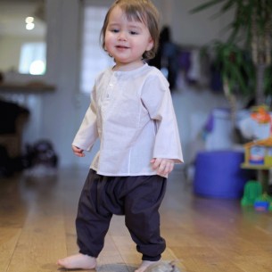 Sarouel en voile de coton pour bébé - SAROUELS ET PANTALONS - Tortue de Mer 2