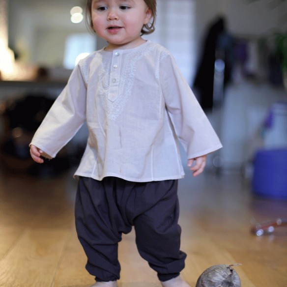 Sarouel en voile de coton pour bébé - SAROUELS ET PANTALONS - Tortue de Mer