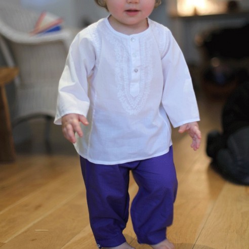 Pantalon bébé en coton - SAROUELS ET PANTALONS - Tortue de Mer