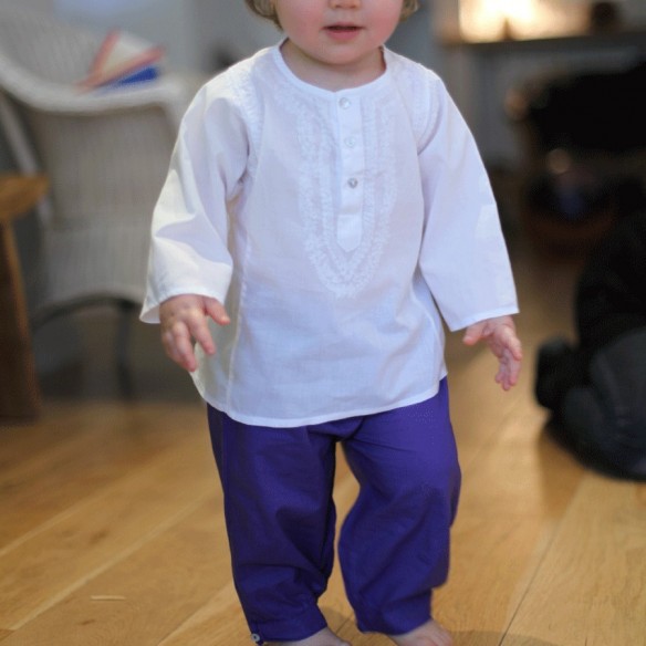 Pantalon bébé en coton - SAROUELS ET PANTALONS - Tortue de Mer