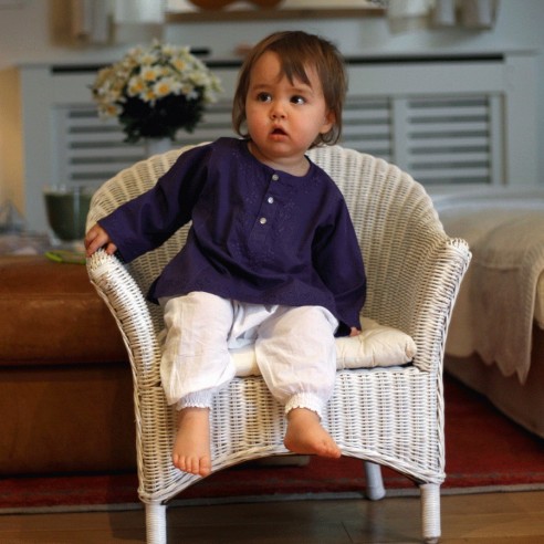 Flower embroidered kaftan - KAFTANS & TUNICS - Tortue de Mer