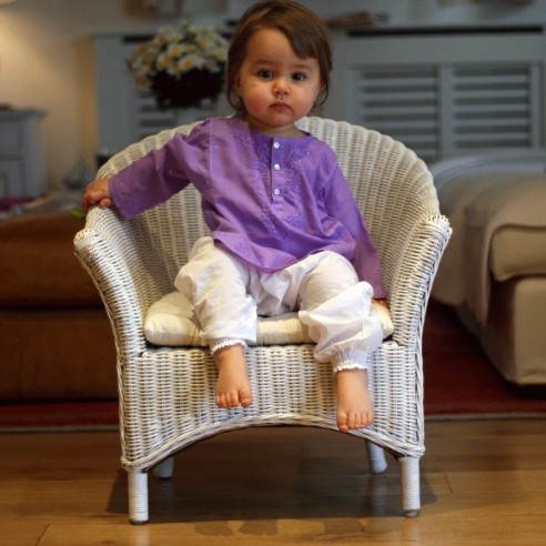 Flower embroidered kaftan - KAFTANS & TUNICS - Tortue de Mer