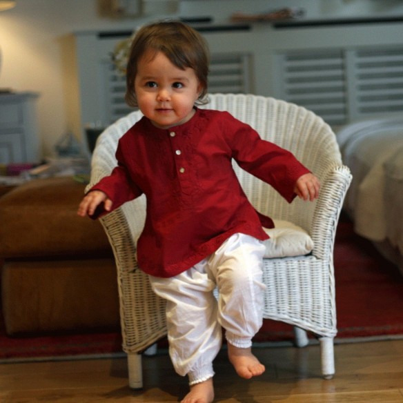 Flower embroidered kaftan - KAFTANS & TUNICS - Tortue de Mer