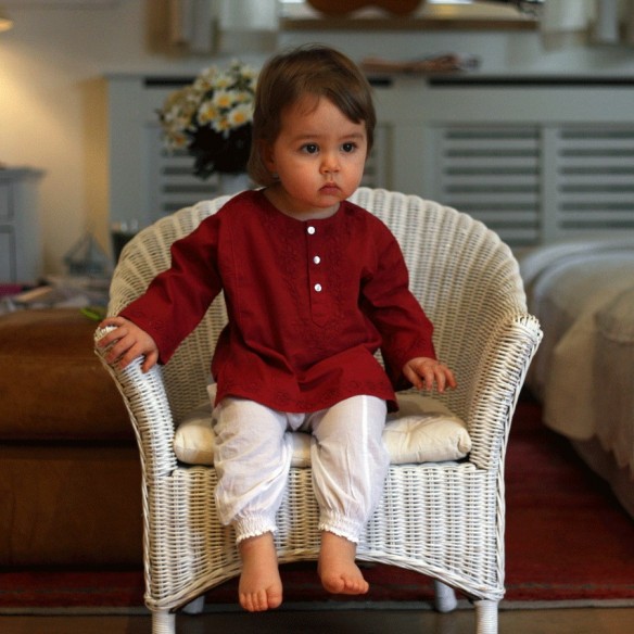 Flower embroidered kaftan - KAFTANS & TUNICS - Tortue de Mer