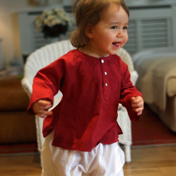 Flower embroidered kaftan - KAFTANS & TUNICS - Tortue de Mer