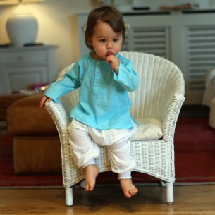 Flower embroidered kaftan - KAFTANS & TUNICS - Tortue de Mer 2