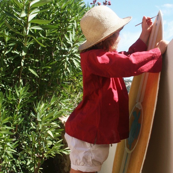 Tunique enfant broderies fleurs - TUNIQUES - Tortue de Mer