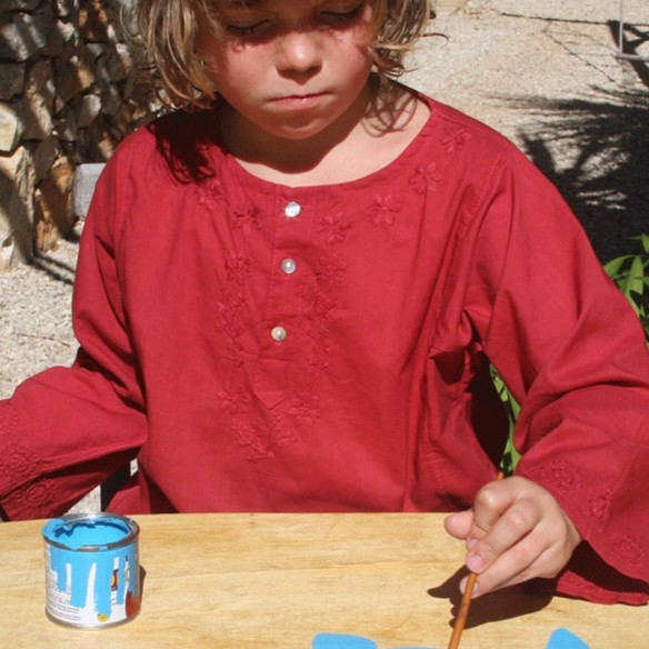 Tunique enfant broderies fleurs - TUNIQUES - Tortue de Mer