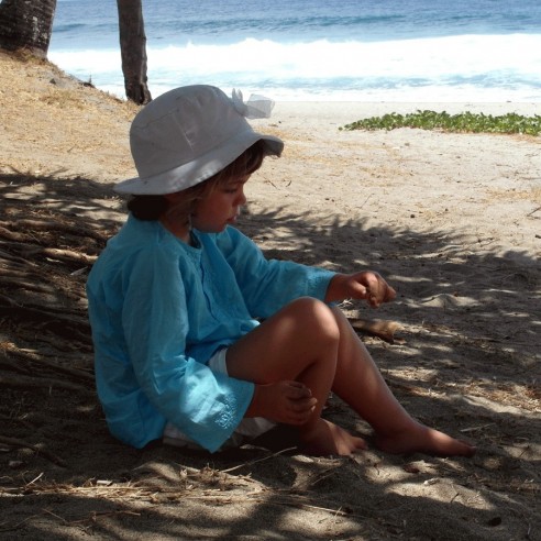 Tunique enfant broderies fleurs - TUNIQUES - Tortue de Mer