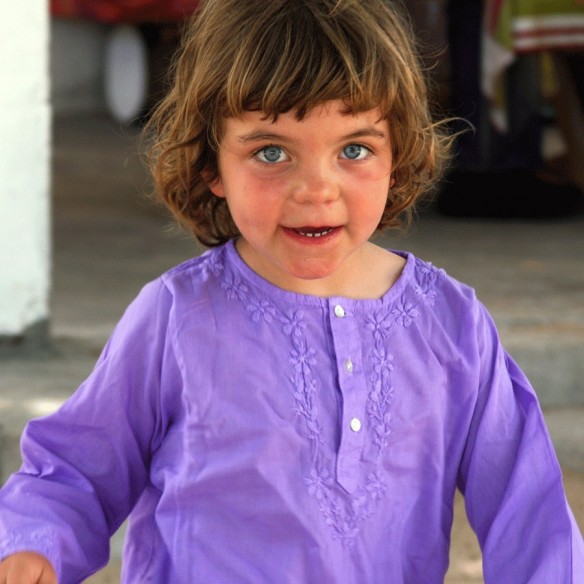 Flower embroidered kaftan - KAFTANS & TUNICS - Tortue de Mer