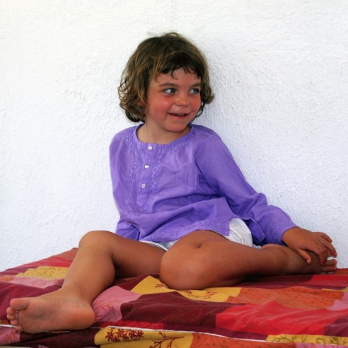 Flower embroidered kaftan - KAFTANS & TUNICS - Tortue de Mer