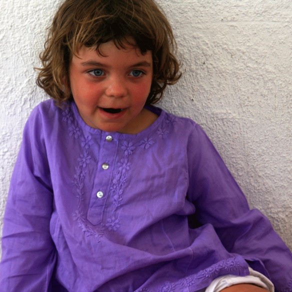 Flower embroidered kaftan - KAFTANS & TUNICS - Tortue de Mer