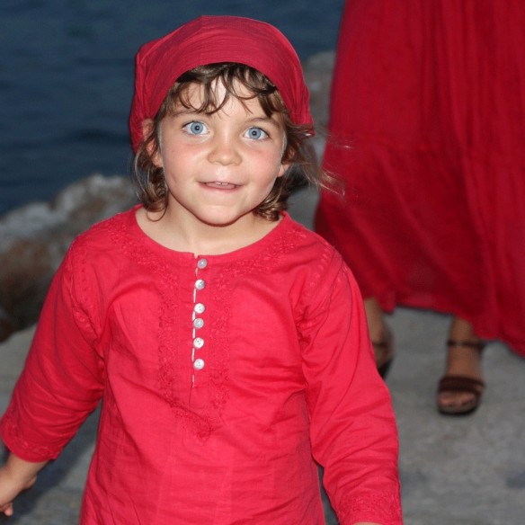 Tunique brodée longue pour enfant - TUNIQUES - Tortue de Mer