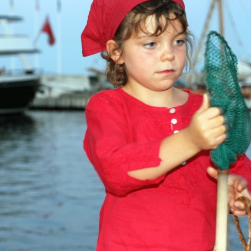 Tunique brodée longue pour enfant - TUNIQUES - Tortue de Mer
