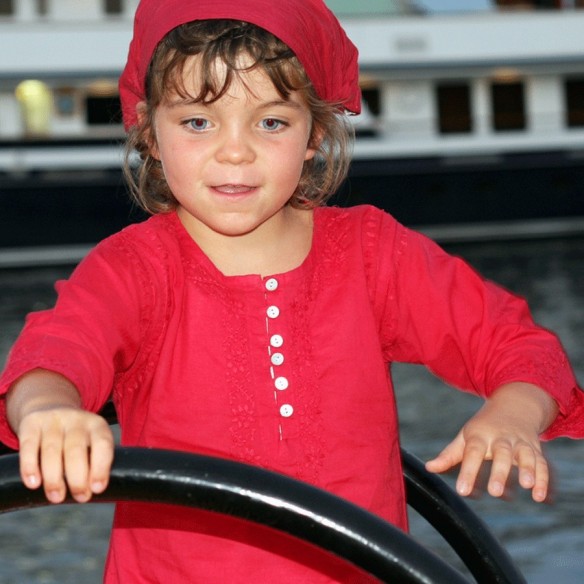Tunique brodée longue pour enfant - TUNIQUES - Tortue de Mer