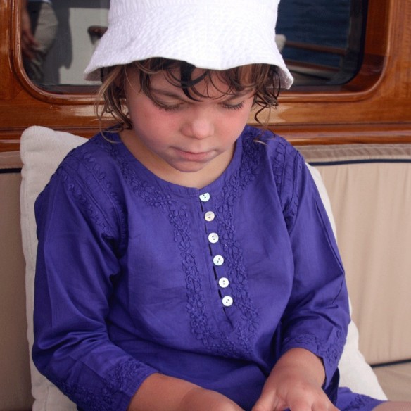 Tunique brodée longue pour enfant - TUNIQUES - Tortue de Mer