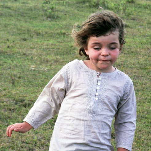 Tunique brodée longue pour enfant - TUNIQUES - Tortue de Mer