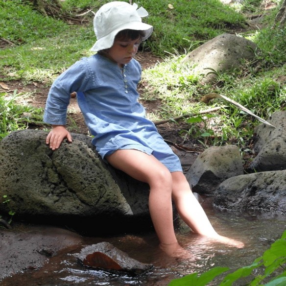 Tunique brodée longue pour enfant - TUNIQUES - Tortue de Mer