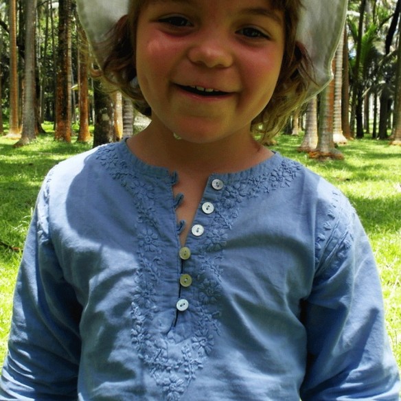 Tunique brodée longue pour enfant - TUNIQUES - Tortue de Mer