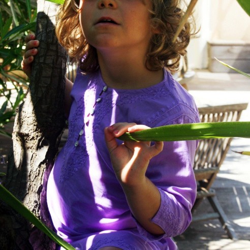 Tunique brodée longue pour enfant - TUNIQUES - Tortue de Mer