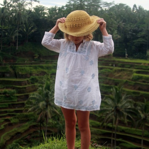 White bohemian kaftan - WHITE KAFTANS - Tortue de Mer