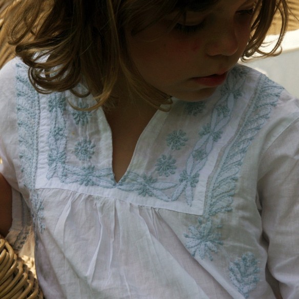 White bohemian kaftan - WHITE KAFTANS - Tortue de Mer