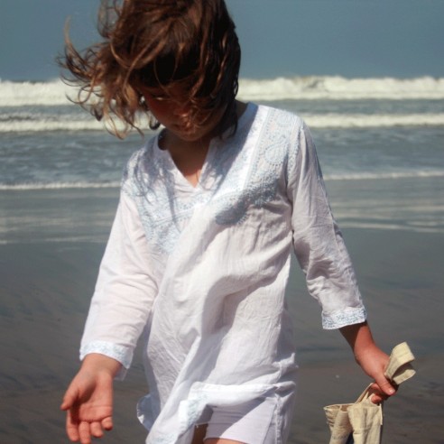 White beach kaftan - WHITE KAFTANS - Tortue de Mer
