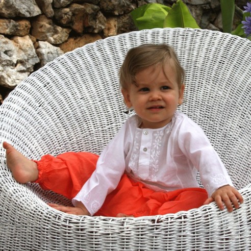 Sarouel en voile de coton pour bébé - SAROUELS ET PANTALONS - Tortue de Mer