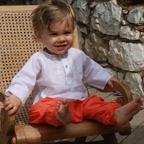 Sarouel en voile de coton pour bébé - SAROUELS ET PANTALONS - Tortue de Mer