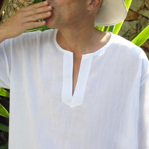 Tunique col tunisien - TUNIQUES D’ÉTÉ HOMME - Tortue de Mer