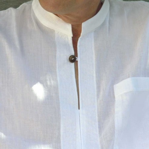 Tunique col mao avec poche - TUNIQUES D’ÉTÉ HOMME - Tortue de Mer