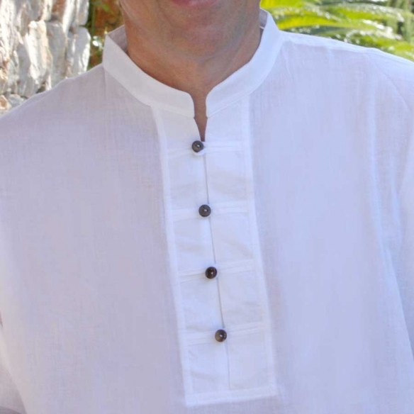 Mandarin collar shirt - MEN - Tortue de Mer