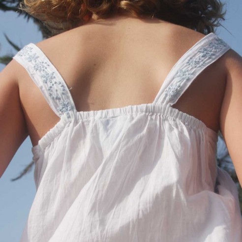 Short summer dress - WHITE KAFTANS - Tortue de Mer