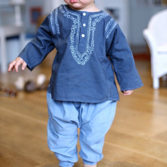 Sarouel en voile de coton pour bébé - SAROUELS ET PANTALONS - Tortue de Mer