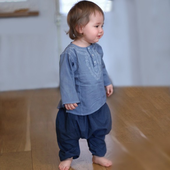 Sarouel en voile de coton pour bébé - SAROUELS ET PANTALONS - Tortue de Mer