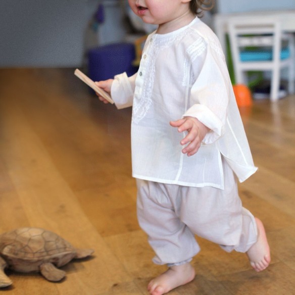 Sarouel en voile de coton pour bébé - SAROUELS ET PANTALONS - Tortue de Mer