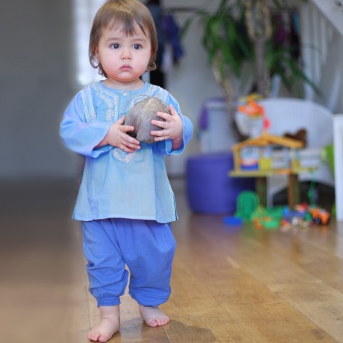 Sarouel en voile de coton pour bébé - SAROUELS ET PANTALONS - Tortue de Mer