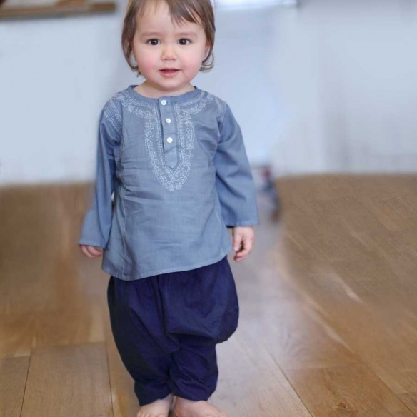 Sarouel en voile de coton pour bébé - SAROUELS ET PANTALONS - Tortue de Mer